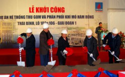 Lễ khởi công dự án Hệ thống thu gom khí va phân phối khí mỏ Hàm Rồng và mỏ Thái Bình, lô 102 va 106, giai đoạn 1